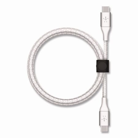 Belkin BOOST CHARGE Braided USB-C to USB-C Cable, 6.6 ft, White CAB004BT2MWH