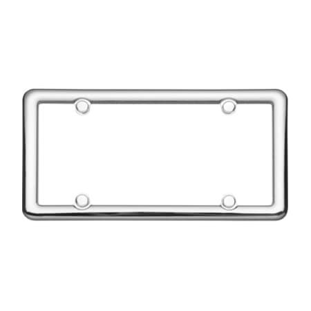 Cruiser Accessories 20630 Nouveau License Plate Frame; Chrome With fastener caps 20630