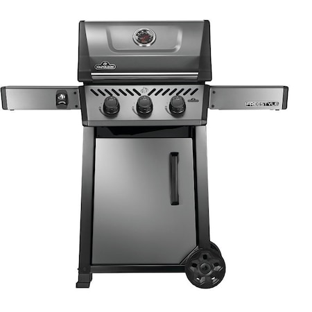 Napoleon Freestyle 365 Series Gas Grill, 33,000 Btu, Natural Gas, 3-Burner, Cabinet Storage, Graphite F365DNGT