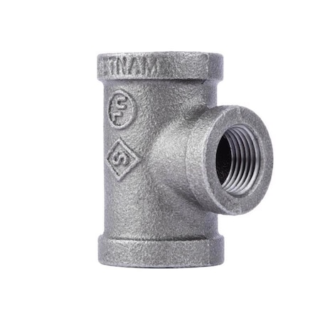 Stz Industries 3/4 in. FIP each X 3/4 in. D FIP 1/2 in. D FIP Black Malleable Iron Reducing Tee 310URT-343412