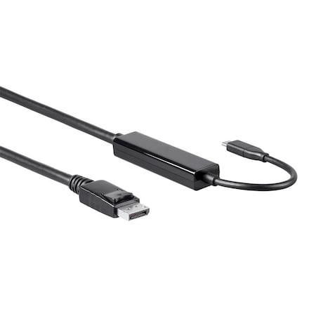 Monoprice USB Type-C to DisplayPort 3.1 Cbl - 5Gbps_ Active_ 4K at 60Hz_ Blk_ 10ft 24445