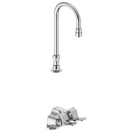Delta Commercial 54T5: Wallmount Double-Pedal Surgeon's Scrub-up 54T5434A