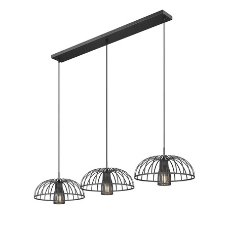 Z-Lite Valencia Matte Black 3 Light Linear Chandelier 623P16-3L-MB