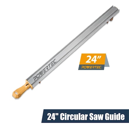 Powertec 24" Circular Saw Guide/Straight Edge Guide for Router Tool, Jigsaw, Circular Saw and Drill Press 71705