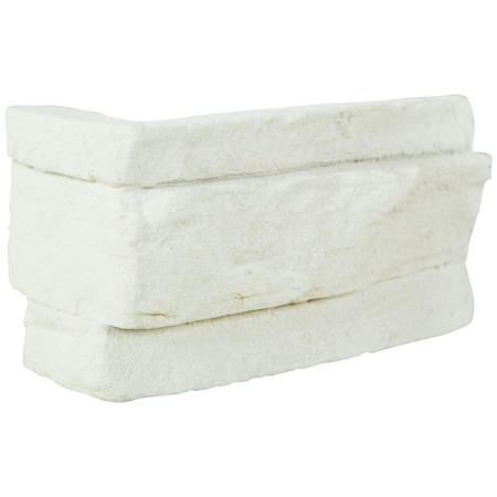 Msi Terrado Copen 9 in.  X 19in. 5 in.  Snow Manufactured Stacked Stone Corner ZOR-PNL-0106