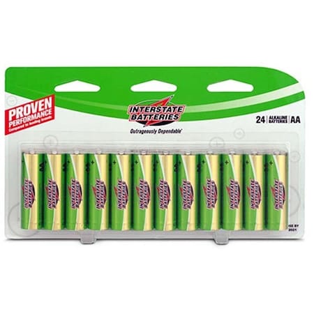 Interstate Batteries Alkaline Battery AA - 24 Count DRY0190