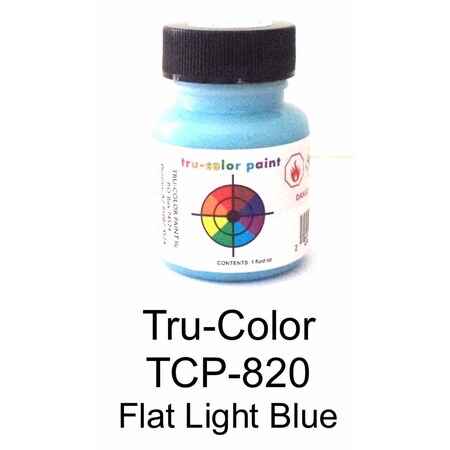 True Color Paint 1 oz Flat Brush, Light Blue TCP820