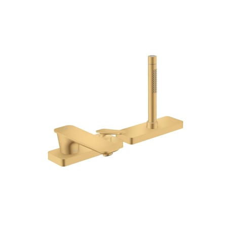 Axor Citterio C 3-Hole Roman Tub Set Trim with 1.75 GPM Handshower and Sbox in Brushed Gold Optic 49430251