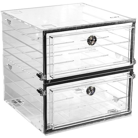 Plas-Labs Acrylic Desiccator with Gas Port, 18 in H 862-CG/NS