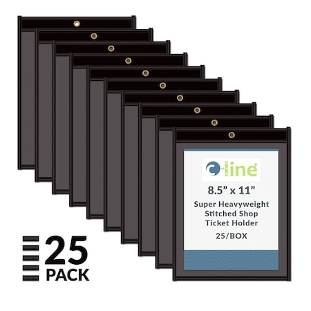 C-Line Products Shop Ticket Holders, 1 Side, 8.5x11", PK25 45911