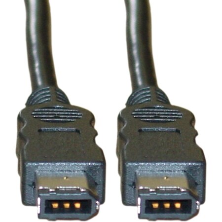 Cable Wholesale Firewire 400 6 Pin cable, IEEE-1394a, 6 foot 10E3-01106