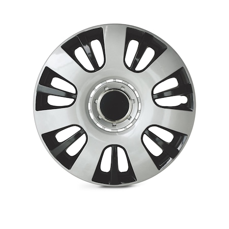Altertrim 15 in Univ Hubcaps, Snap-On, (Slvr & Blk Lacq), 4PK CHB-5065-DP-16