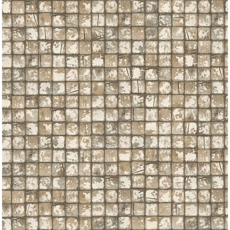 Advantage Kingsley Neutral Tiled Wallpaper 4125-26757