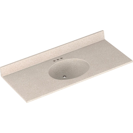 Bertch Oasis 49''x22'' Cast Polymer Tiramisu Vanity Top with Oval Bowl OL-9-2-NOB4922M