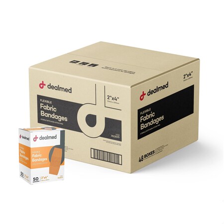 Dealmed Bandage Adhesive Fabric 2 X 4, 2400PK 783835