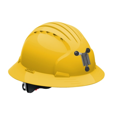 Jsp Full Brim Mining Hard Hat w/HDPE Shell, 6-Point Polyester Suspension and Wheel Ratchet Adj. 280-EV6161M-20