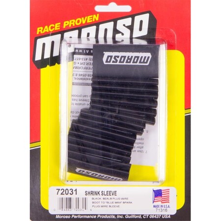 Moroso 72031 Black Shrink Sleeve, 18PK MOR72031