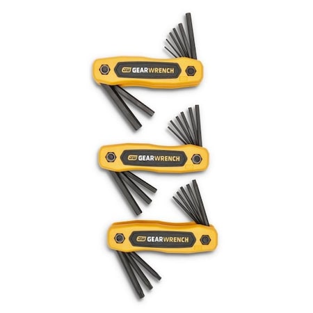 Gearwrench SAE/Metric Folding Hex Key Set, 25 PC 83512