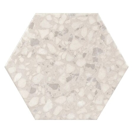 9x11 in. Matte Soft Ivory-Beige Porcelain Hexagon Wall and Floor Tile 8.07 sq ft/case, 16PK -  APOLLO TILE, HEX88TERTALA