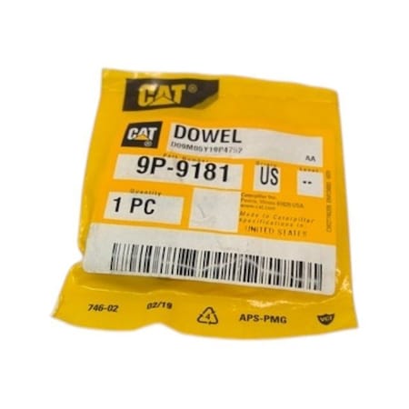 Caterpillar DOWEL, CATERPILLAR OEM 9P9181 9P9181