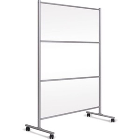 Tosafos 47 x 71 in. Mobile Glass Panel Divider TO3203869