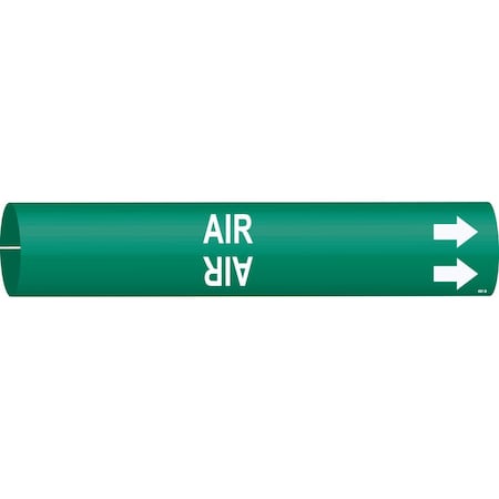 Brady AIR Pipe Marker, Fits Pipes 1.5in Dia. Thru 2.375in Dia. 4001-B