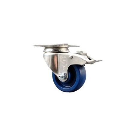 Service Caster 3 Inch 316SS Solid Polyurethane Swivel Top Plate Caster with Total Lock Brake SCC-SS316TTL20S314-SPUS