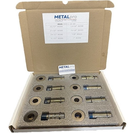 Metalpro Punch/Die Set, For 2" Die Size, 8 Pieces MP4144