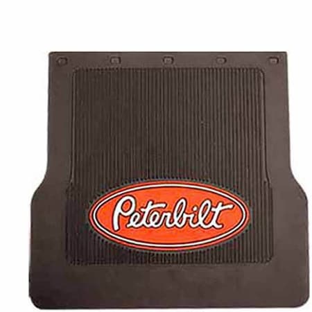 Replacement For Peterbilt 378 Year 1989 16 18X17In Black Flared End Rubber Peterbilt Logo Mud Flap
