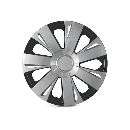Altertrim 14 in Univ Hubcaps, Snap-On, (Slvr & Blk Lacq), 4PK CHB-5077-DP-14