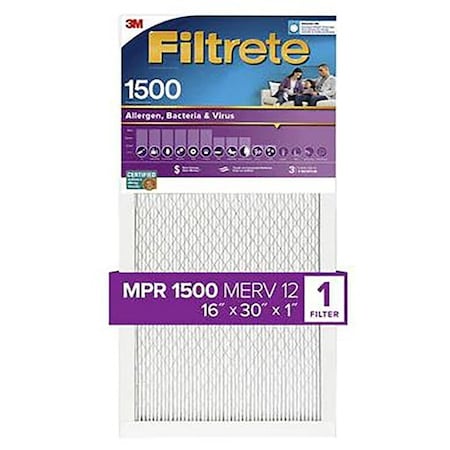Filtrete Pleated Air Filter 1500MPR 16x30x1 2027DC-4