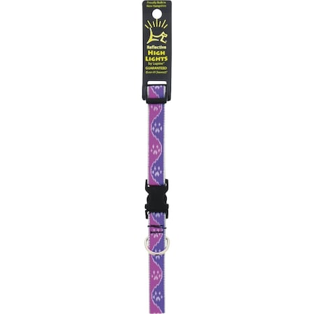Lupine HL 3/4'' Reflective Pink Paws 13 to 22'' Adjustable Collar 48502
