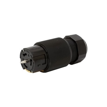 Hubbell Wiring Twist-Lock 50A 125/250V 3-Pole 4-Wire Female Connector, Black CS6364L