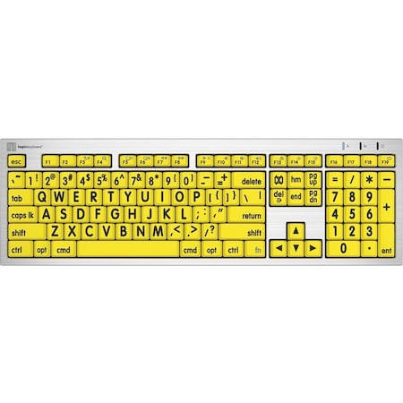 Logickeyboards XLPRINT ALBA BLK ON YLW MAC US LKBU-LPRNTBY-CWMU-US
