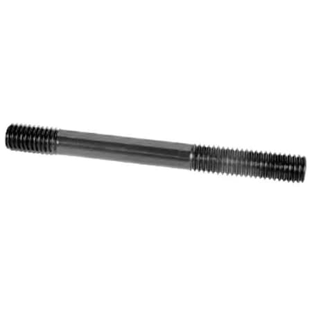 Te-Co Double-End Threaded Stud, 3/8"-16 Thread to 3/8"-16 Thread, 8 in, Steel, Black Oxide, 2 PK 40556