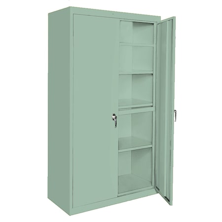 Steel Cabinets Usa Adjustable Storage Cabinet, 72 in H, 36 in W, Pastel Green, 4 Shelves AAH-36RB-PT GRN
