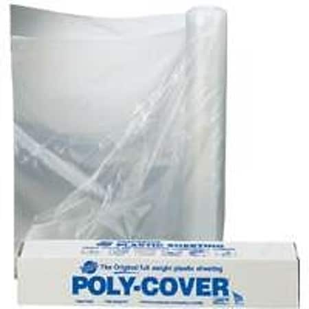 Warp Brothers Warp's 4LX8C Waterproof Poly Film, 50 ft L, 8 ft W, 4 mil Thick, Clear 4LX8C