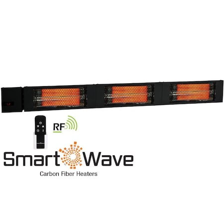 King Electric RK RADIANT HEATER 61 IN BLK, TRPL CARBON LAMP 208V 4500W W/ RF REMOTE RKX2045-RMTX-BLK