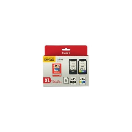 Canon PG-245 / CL-246 Original Extra Large Yield Inkjet Ink Cartridge - Combo Pack - Multicolor - Inkjet PG245XLCL246
