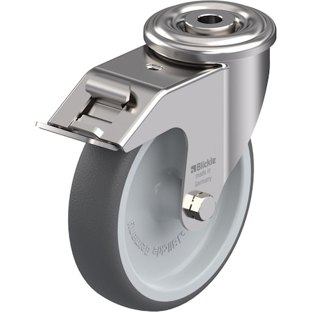 Blickle SS Kgpn Swvl Cstr, P0luythn, 5", Brake LEXR-PATH 125G-FI