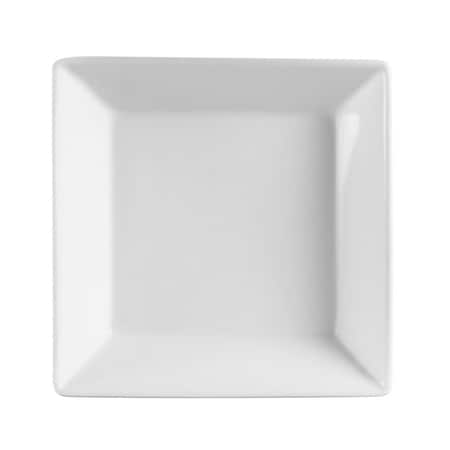 Cac Foodservice CAC China Kingsquare 8-Inch 42-Ounce Super White Porcelain Square Bowl, Box of 24, 24PK KSE-B8