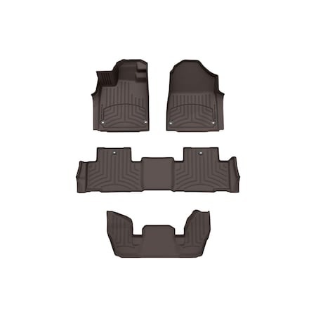 Weathertech Cocoa, Front and Rear and Rear FloorLiner HP 471669-1-2-3IM