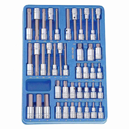 Genius Tools 42PC 1/2in DR. COMPLETE BIT SOCKET SET MS-442B
