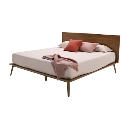 Homeroots Brown Wood King Bed Frame 486184