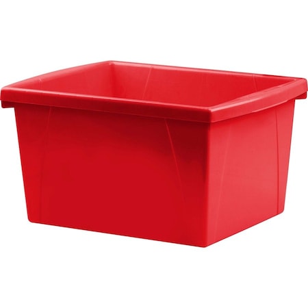 Storex Storage Bin, Polypropylene, Red, 3 PK 61452U06C