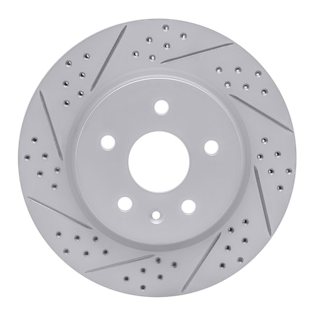 Dynamic Friction Co DFC Geoperformance Rotor - Drilled and Slotted 830-65024L