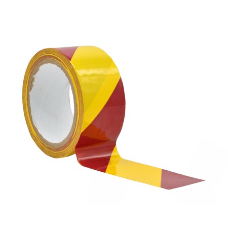 Wod Tape VSWT187L Striped Safety Warning Tape Magenta-Yellow Laminated 49 in. X 18 yds WOD VSWT187L-49000-LOG-18-MY