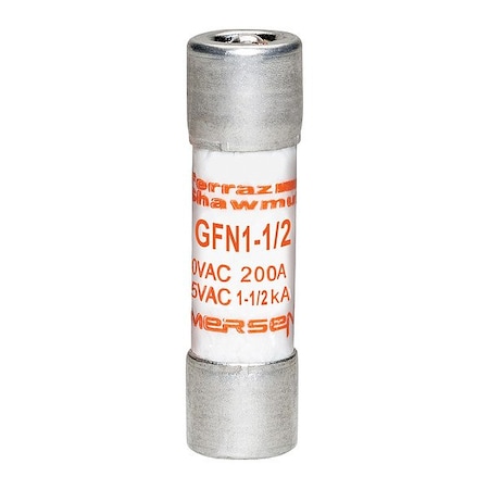 Mersen Fuse, 1 1/2 in L, 250 V AC, 1.5 A GFN1-1/2