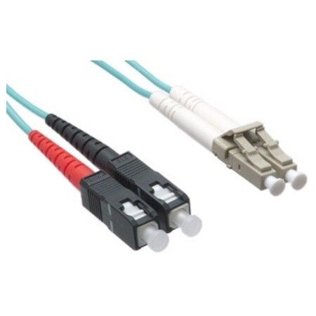 Axiom LC/SC MULTIMODE DUPLEX OM4 50/125 FIBER OPTIC CABLE 0.5M - TAA COMPLIANT AXG95680