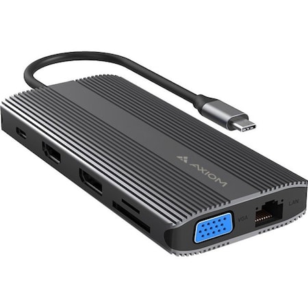 Axiom NC/NR AXIOM 12-IN-1 MALE USB-C TO HDMI DP VGA RJ45 12N1USBCHPV5CAXD-AX